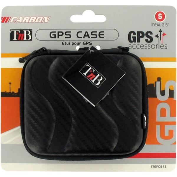 Housse rigide T'nB effet carbone noir pour GPS écran 3,5 pouces