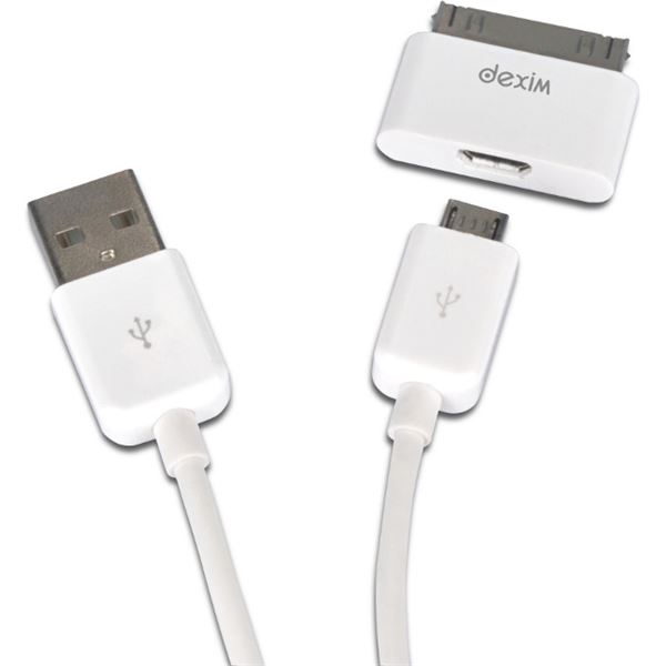 Câble charge et de synchronisation appareils voiture DWA064-W Dexim