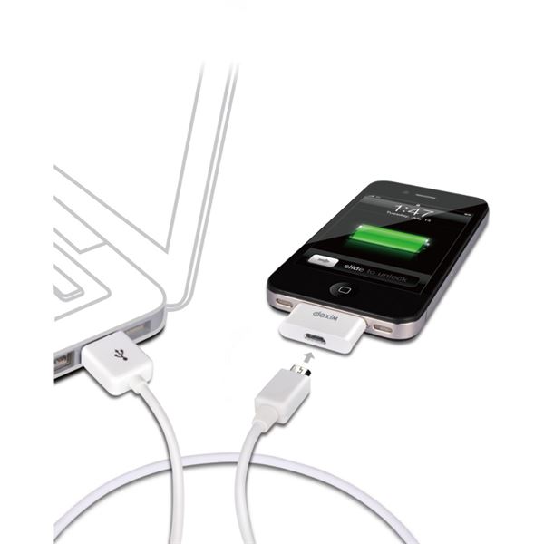 Câble charge et de synchronisation appareils voiture DWA064-W Dexim