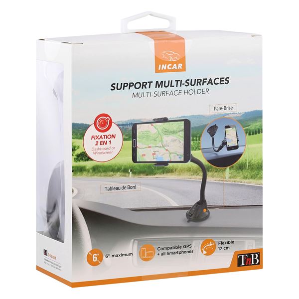 Support machoire flexible sur pare-brise / tableau de bord T'nB