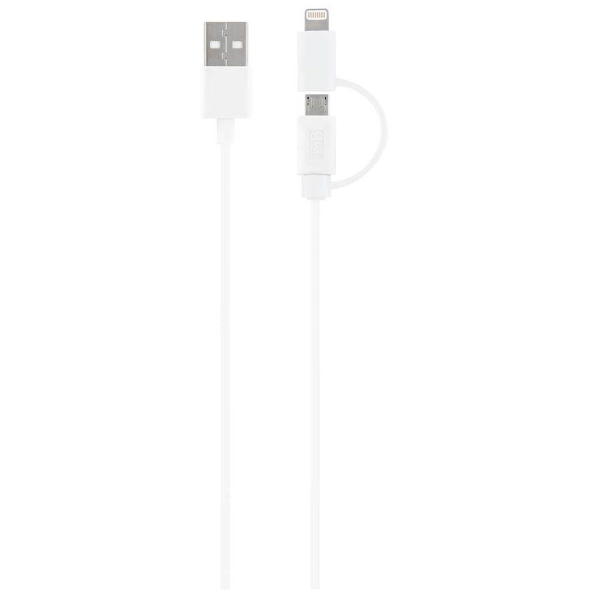 Câble de recharge 2en1 micro USB + lightning T'nB