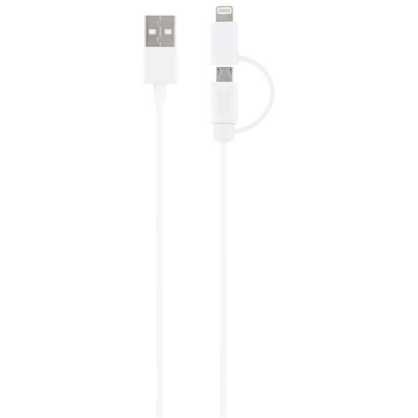 Câble de recharge 2en1 micro USB + lightning T'nB