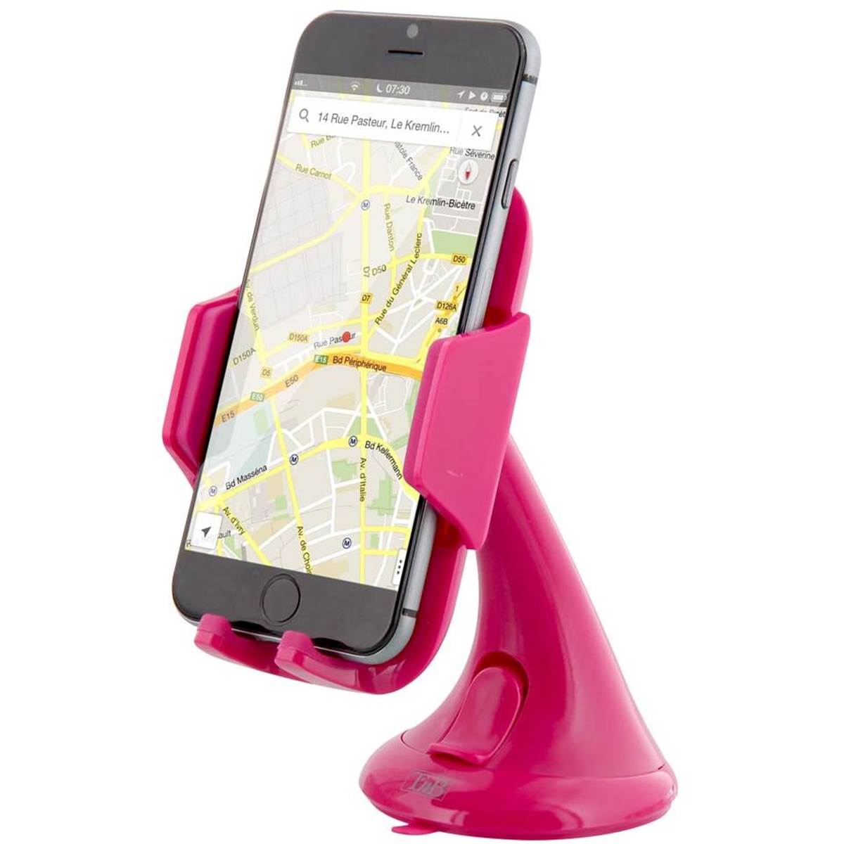 Support Pince Universel Rose Sur Pare-brise T'nb