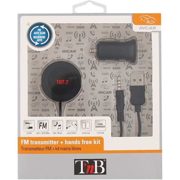 Transmetteur FM avec kit mains libres T'nB
