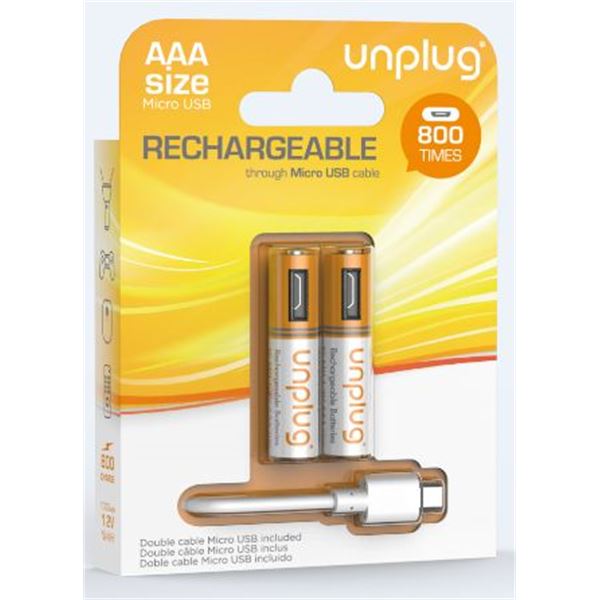 Piles rechargeables USB AAA
