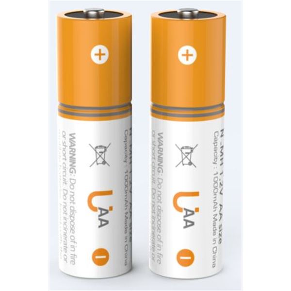 Piles rechargeables USB AA