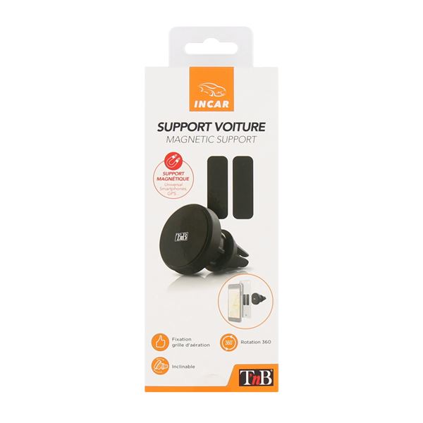 Support magnétique fixation sur grille d'aération T'nB