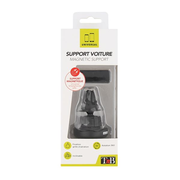 Support magnétique fixation sur grille d'aération T'nB