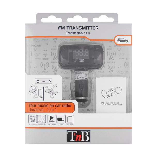 Transmetteur FM Bluetooth 5.0 kit mains libres et charge rapide T'nB - Feu  Vert