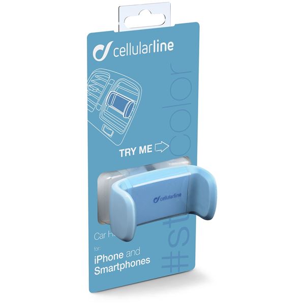 Support pince bleu sur grille d'aération Cellular Line