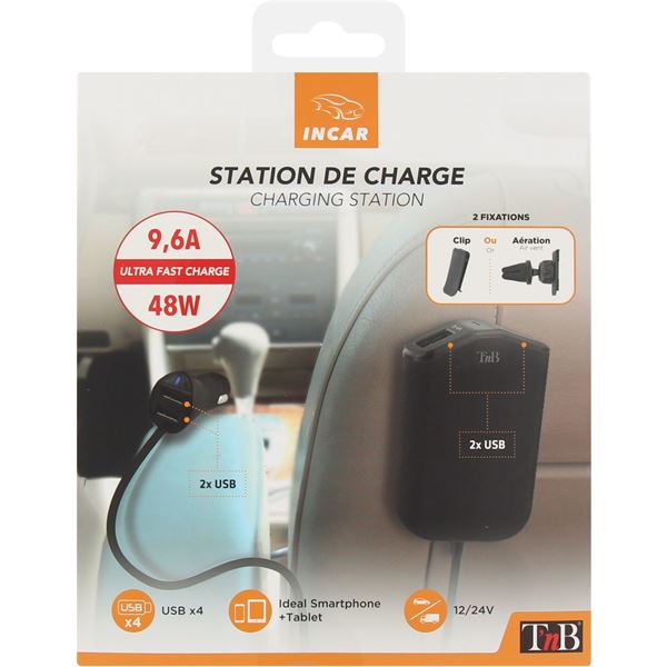 Chargeur allume-cigare USB ultra rapide T'nB