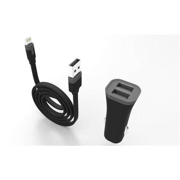 Chargeur Voiture Belkin Boost Up Pour IPhone Et IPad - Câble Lightning Intégré, Port USB, Certifié MFi, Idéal Pour IPhone 11, X, 8 Et Plus