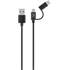 CABLE USB/MICRO USB/USB-C 1M