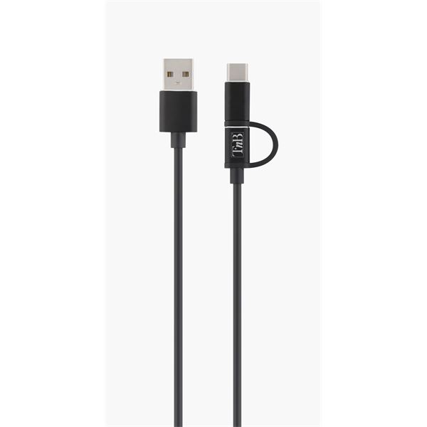 CABLE USB/MICRO USB/USB-C 1M