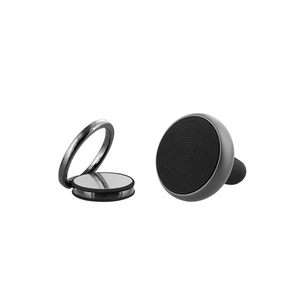 Bague + support smartphone magnetique sur grille d'aération T'nB