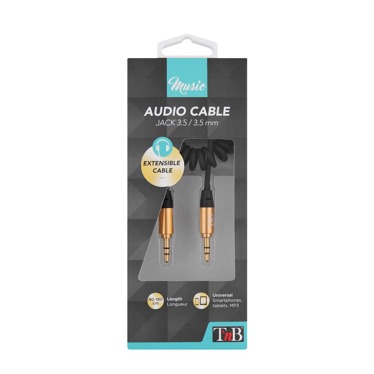 Câble Jack Torsadé 3.5 Mm Music T'nb
