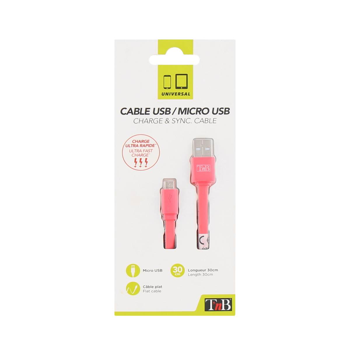 Câble De Charge Micro-usb Rose - Tnb