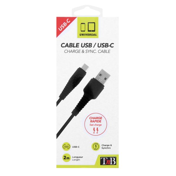 Câble USB/USB-C 2m T'nB - Feu Vert