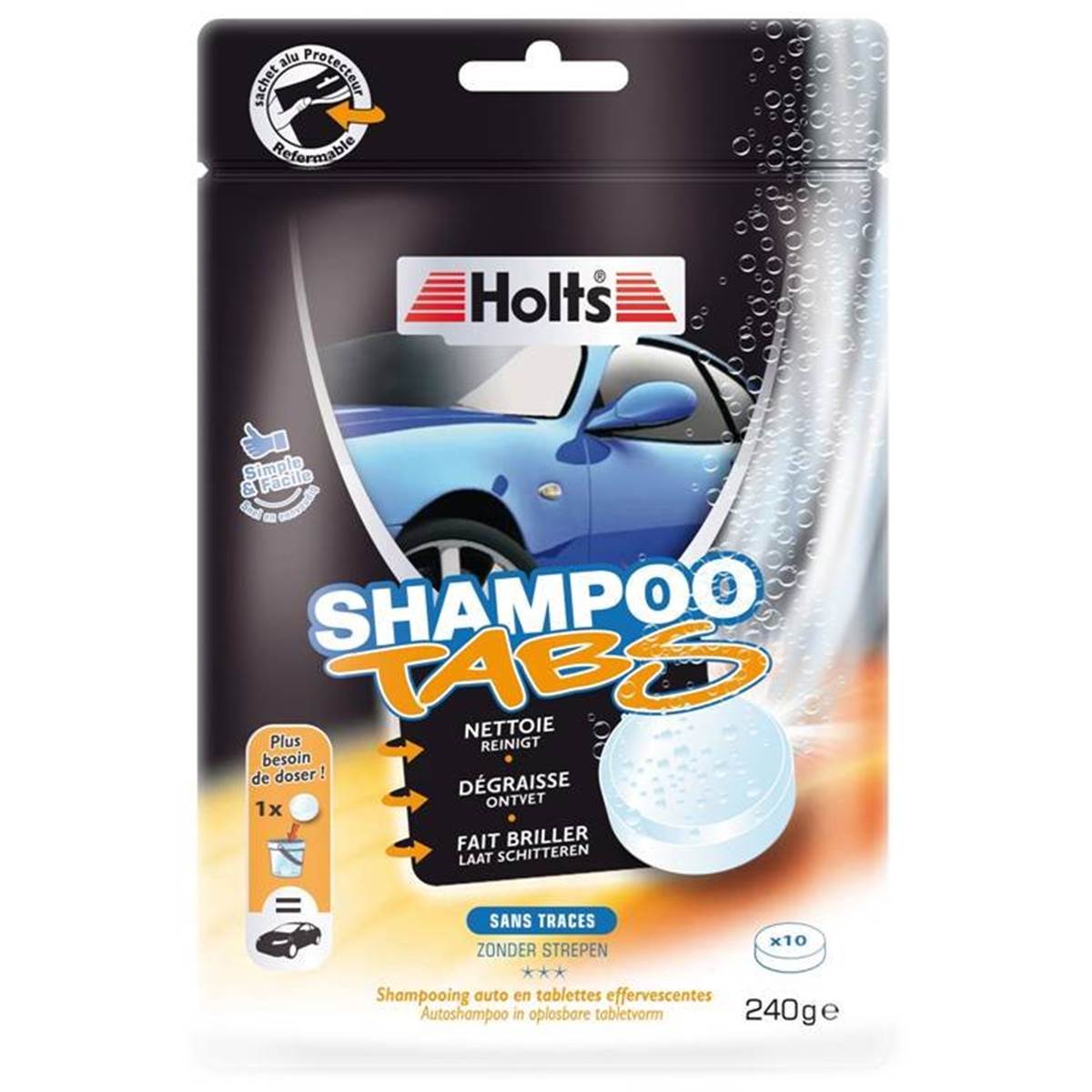 Shampooing Voiture En Tablettes X10 Holts