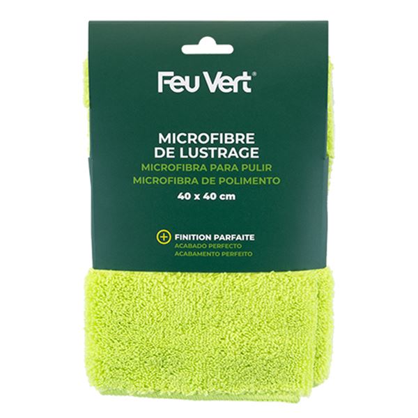 Raclette microfibre nettoyage pare-brise intérieur FEU VERT - Feu Vert