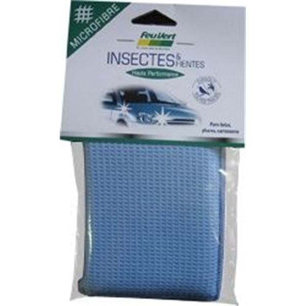Eponge microfibre FEU VERT pour l'élimination des insectes et fientes