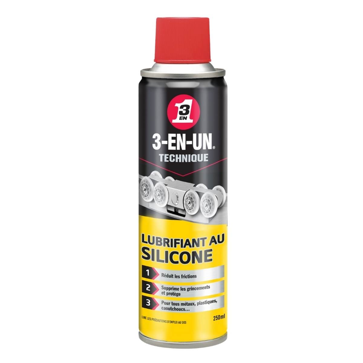 Lubrifiant Au Silicone 3-en-un Aérosol 250 Ml