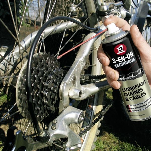 Lubrifiant Chaîne & Câbles 3-EN-UN Technique aérosol 250 ml