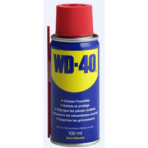 Lubrifiant dégrippant WD40 spray, 100ml