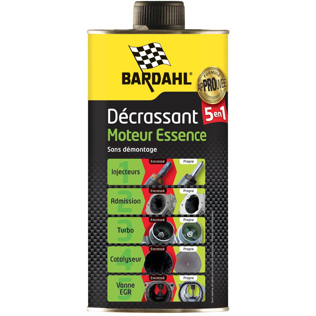 Décrassant Moteur 5 En 1 Essence Bardahl 1 L