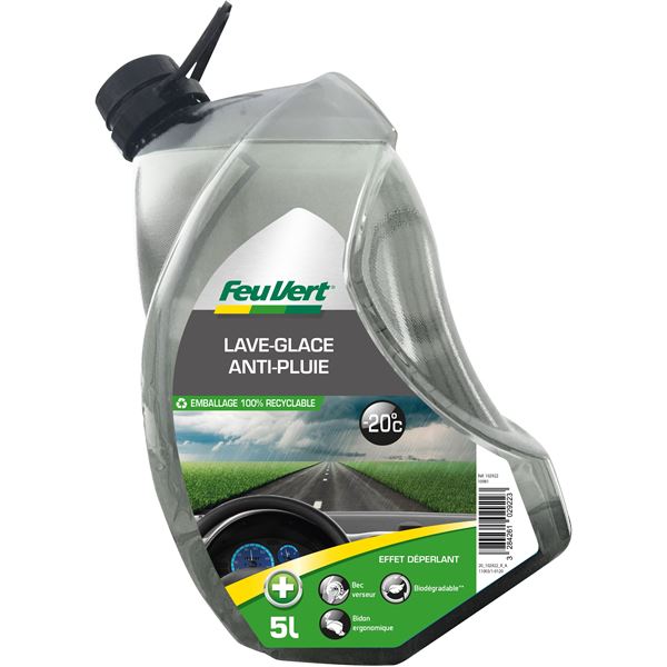 Lave-glace toutes saisons anti-pluie -20°C Feu Vert 5L