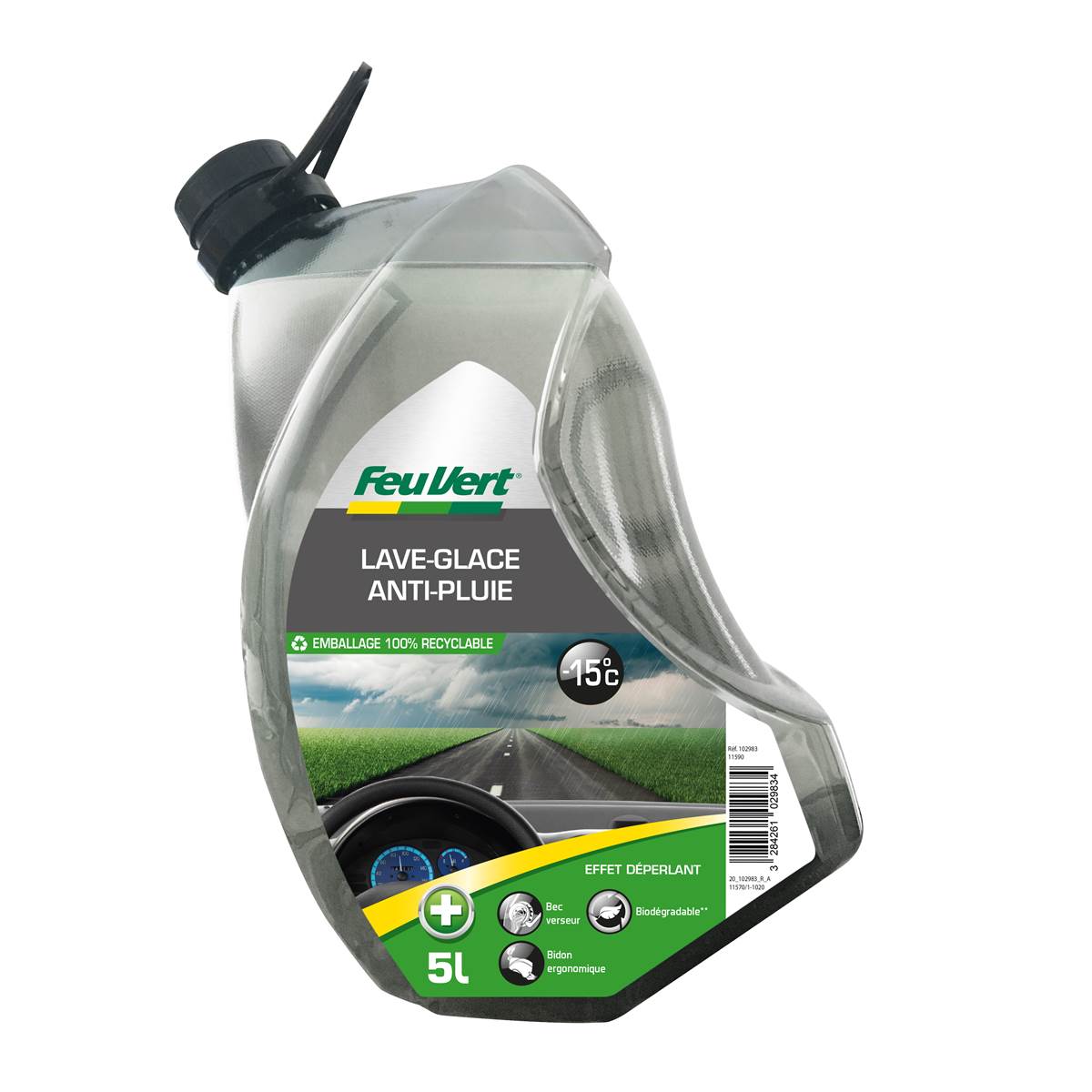 Lave-glace Anti-pluie -15°c Feu Vert 5l