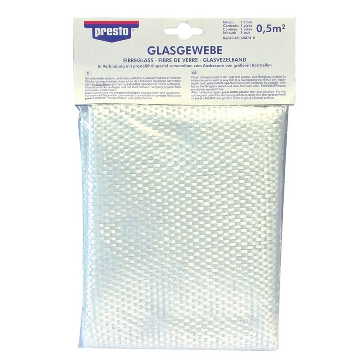 Fibre de verre tissage moyen Presto 0,5 m²