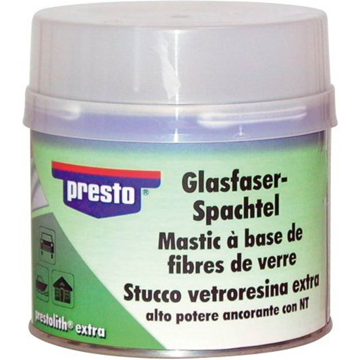 Mastic Fibre De Verre Et Durcisseur Presto 1 Kg
