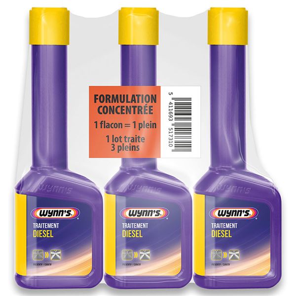 Tripack traitement diesel 3x125ml Wynn's