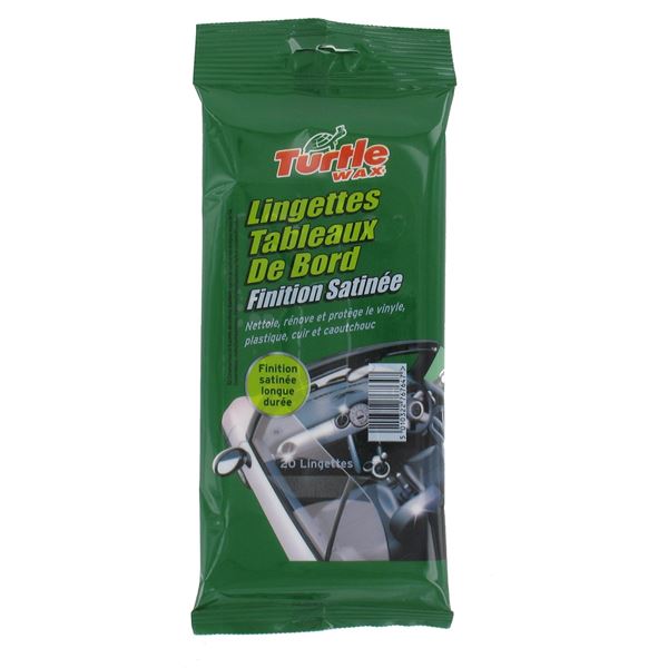 24 Lingettes nettoyantes plastiques finition satinée Turtle Wax