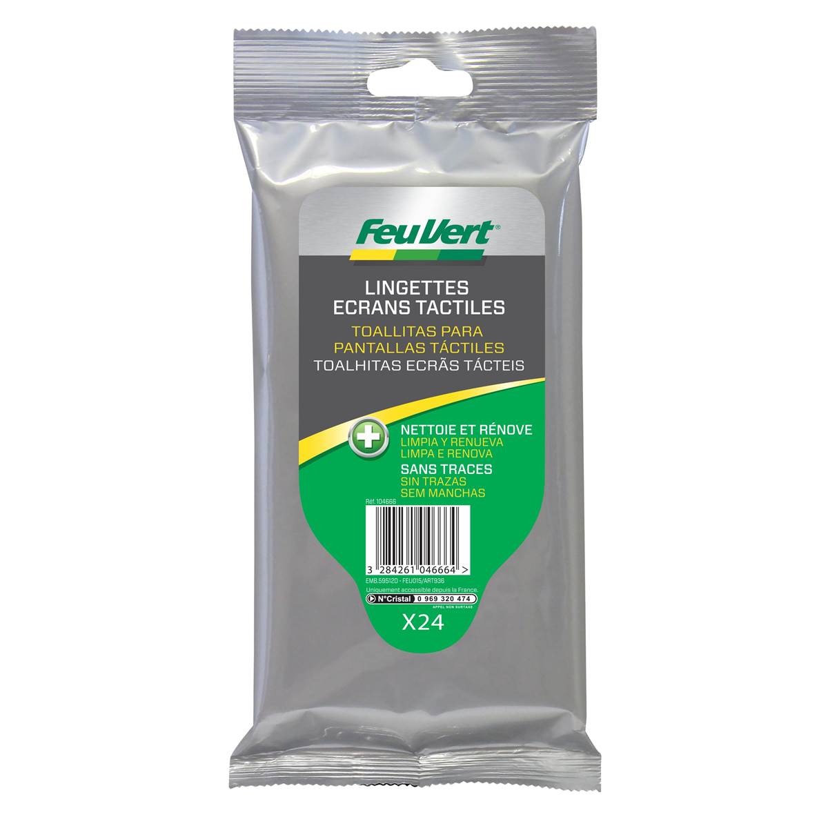 24 Lingettes Nettoyant Écran Tactile