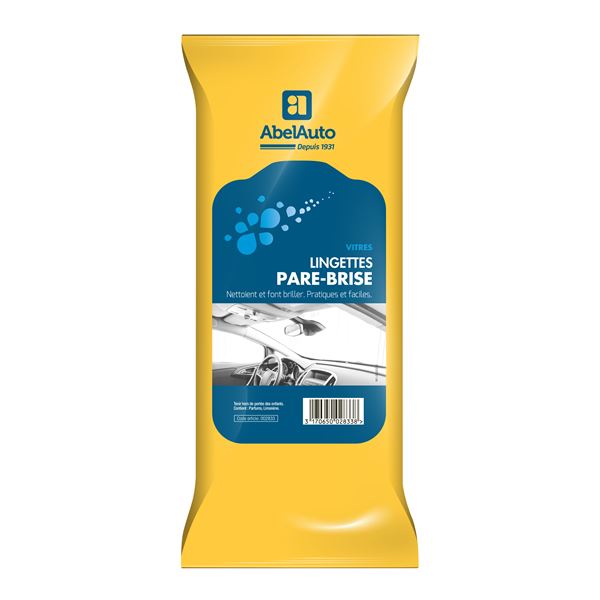 20 Lingettes vitres voiture ABEL AUTO