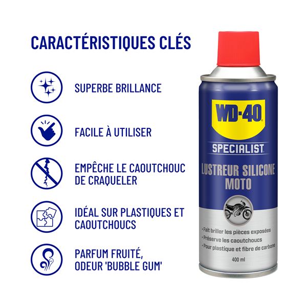 Lustreur Silicone WD-40 Specialist Moto 400 ml