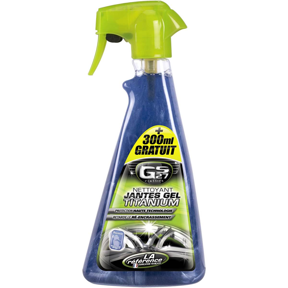 Nettoyant Jantes Gel Titanium 500ml Gs27 + 300ml Gratuit