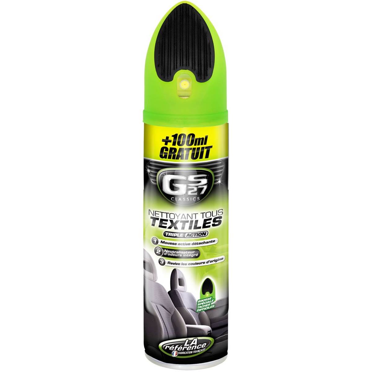 Nettoyant Tissu + Brosse 400ml Gs27 + 100ml Gratuit