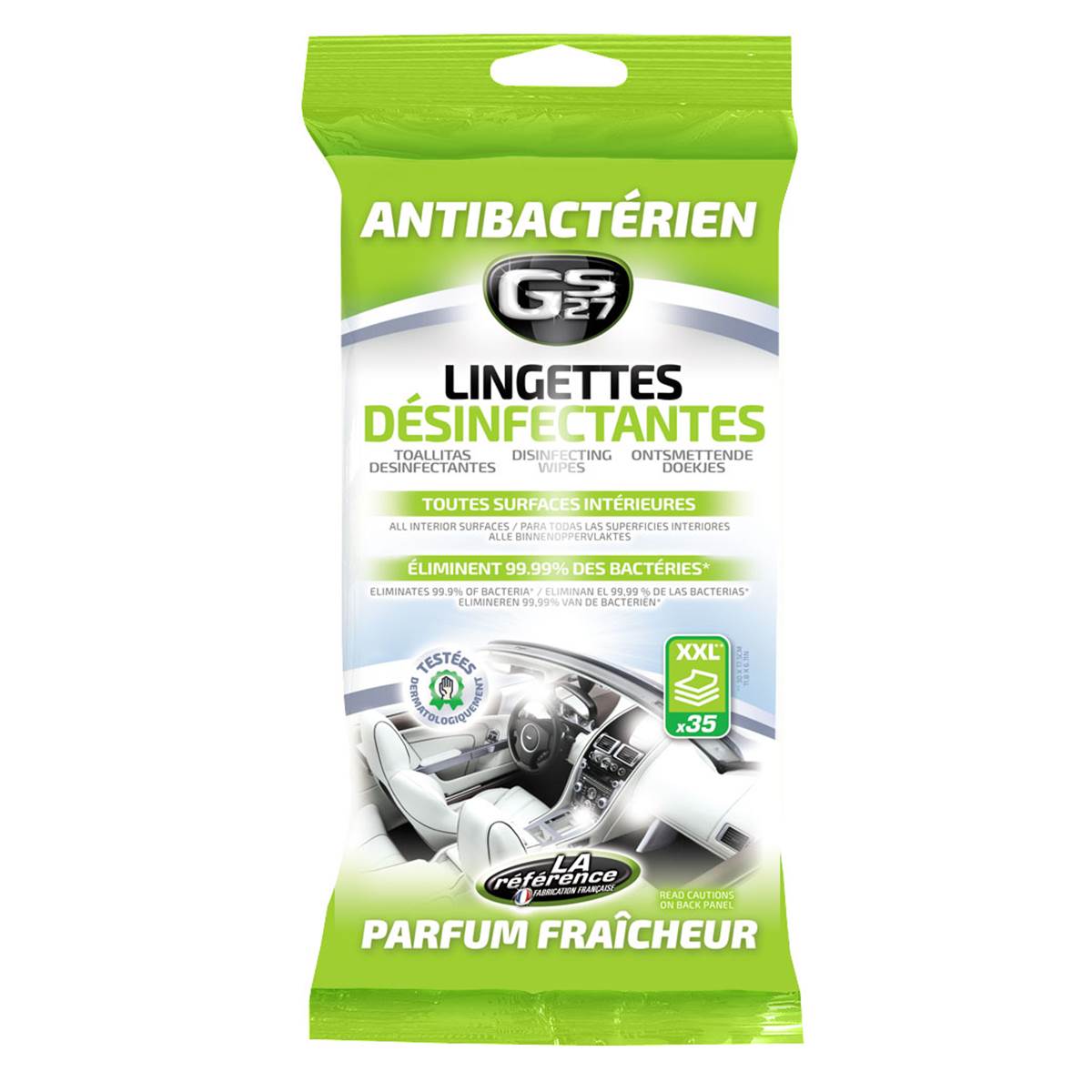 35 Lingettes Désinfectantes Gs27