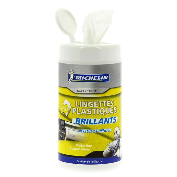 Boîte 40 lingettes plastiques brillants MICHELIN