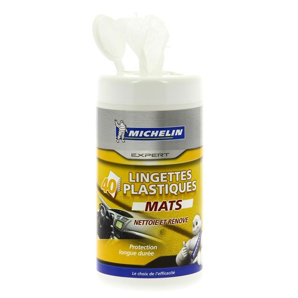 Boîte 40 lingettes plastiques satinés MICHELIN
