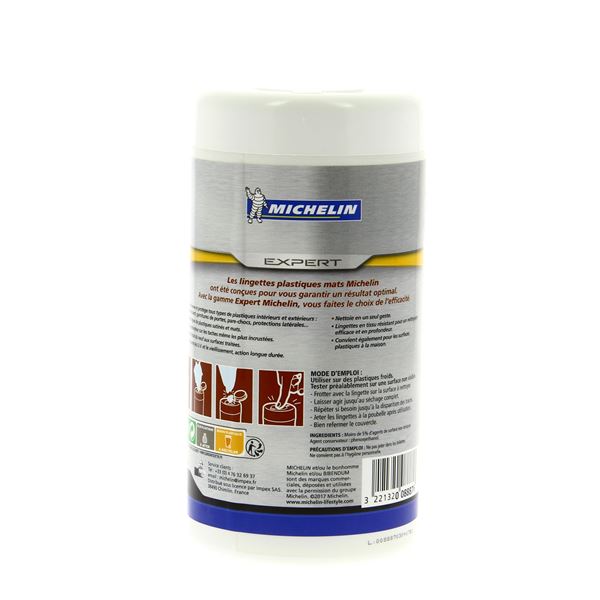 Boîte 40 lingettes plastiques satinés MICHELIN