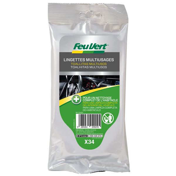34 lingettes multiusage FEU VERT
