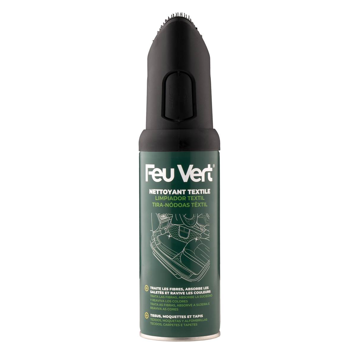 Nettoyant Tissus Et Moquettes Avec Brosse Feu Vert 400ml