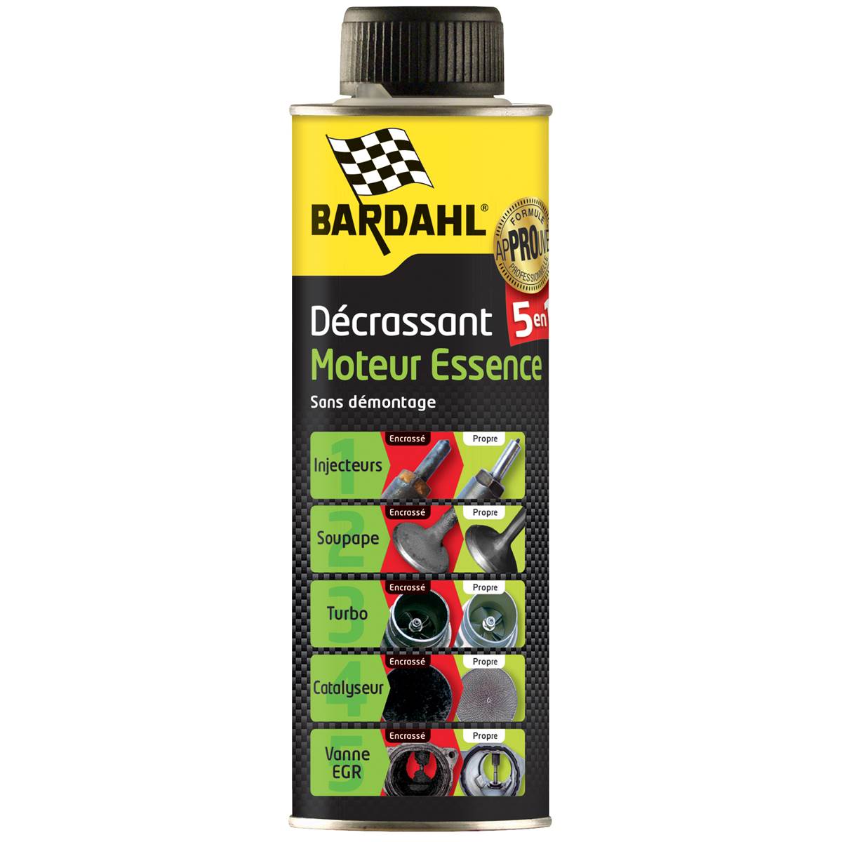 Décrassant Moteur 5 En 1 Essence Bardahl 300 Ml