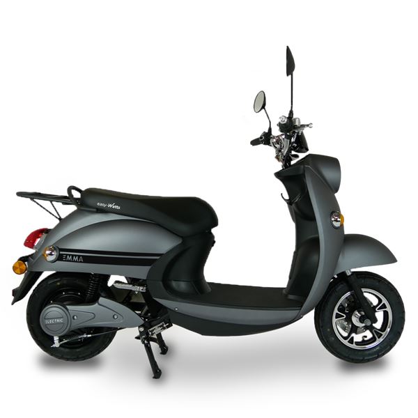 Scooter Electrique 50 EMMA VIBES Gris kit déco Noir EASY-WATTS