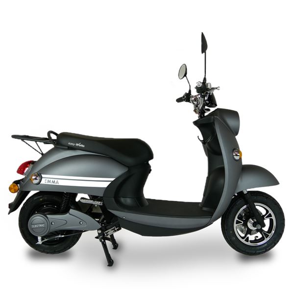 Scooter Electrique 50 EMMA VIBES Gris kit déco Blanc EASY-WATTS