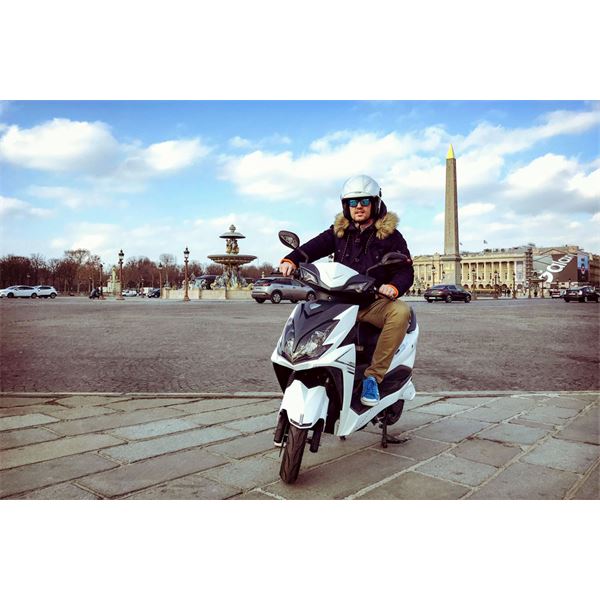 Scooter Electrique 50 E-OPAI Deux batteries Blanc EASY-WATTS